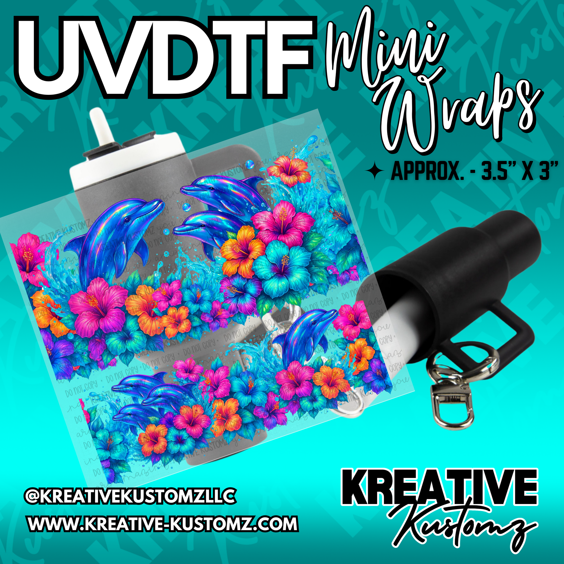 | UVDTF Mini Cup Keychain Wrap Decal