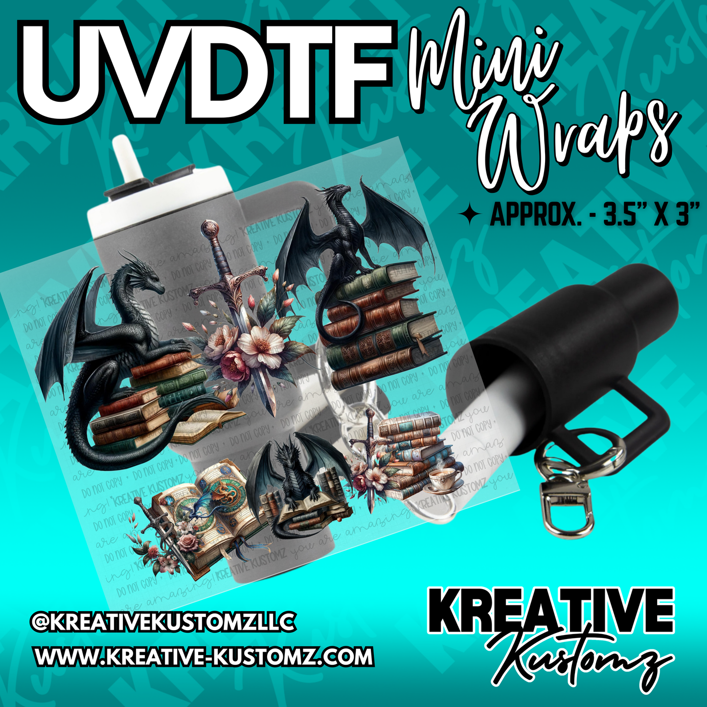 | UVDTF Mini Cup Keychain Wrap Decal