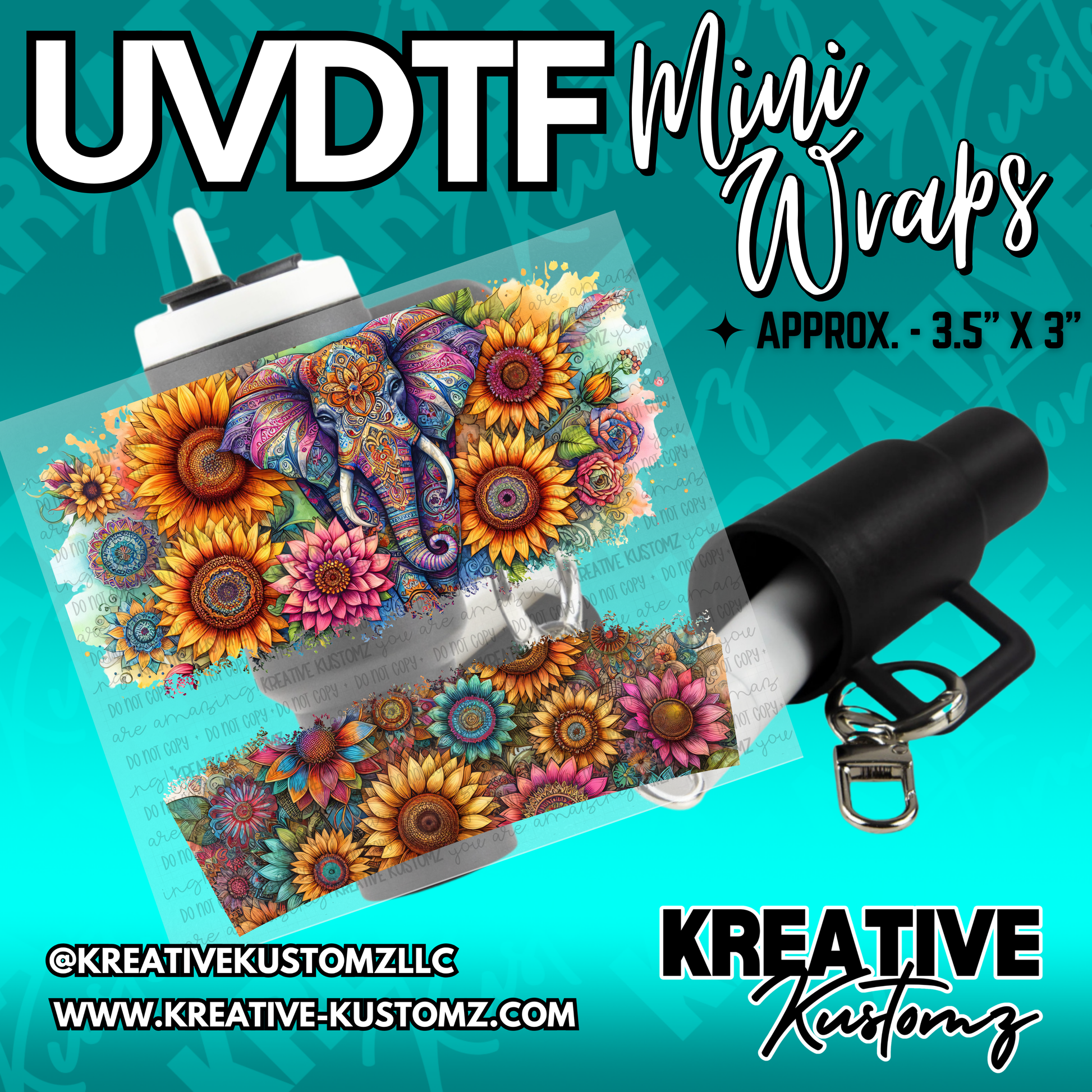 | UVDTF Mini Cup Keychain Wrap Decal