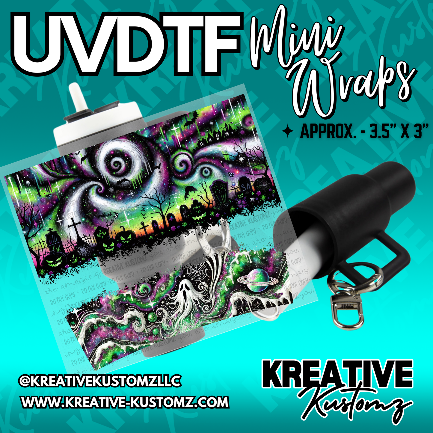| UVDTF Mini Cup Keychain Wrap Decal