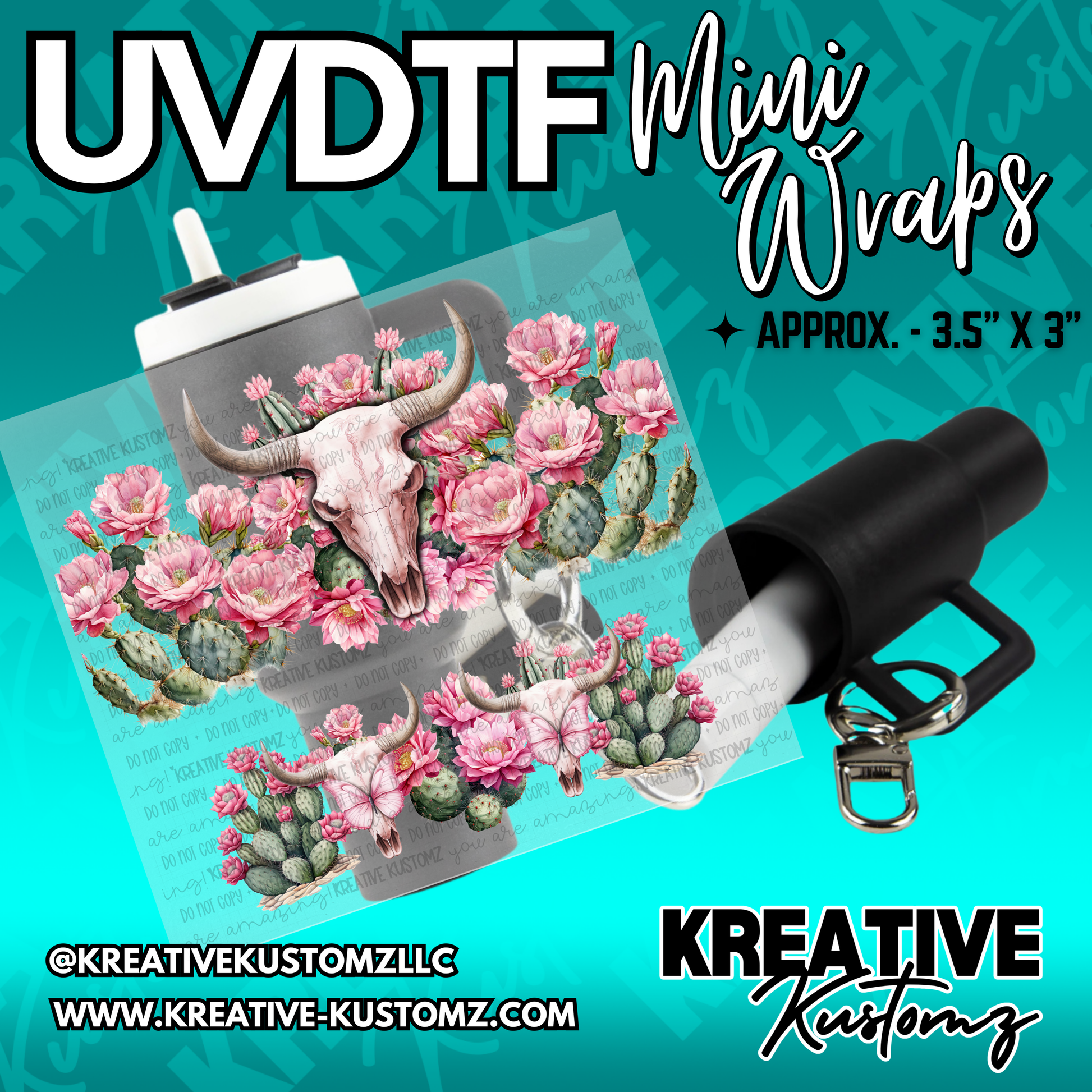 | UVDTF Mini Cup Keychain Wrap Decal