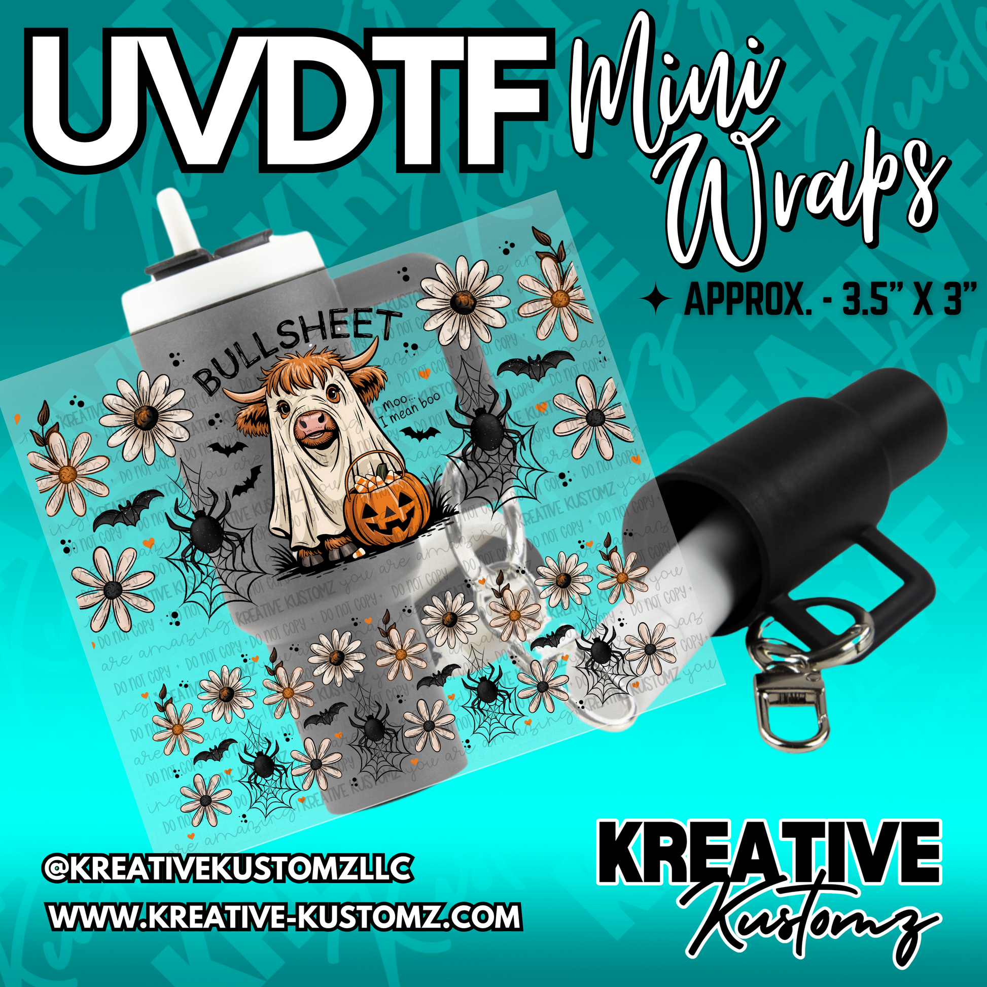 | UVDTF Mini Cup Keychain Wrap Decal