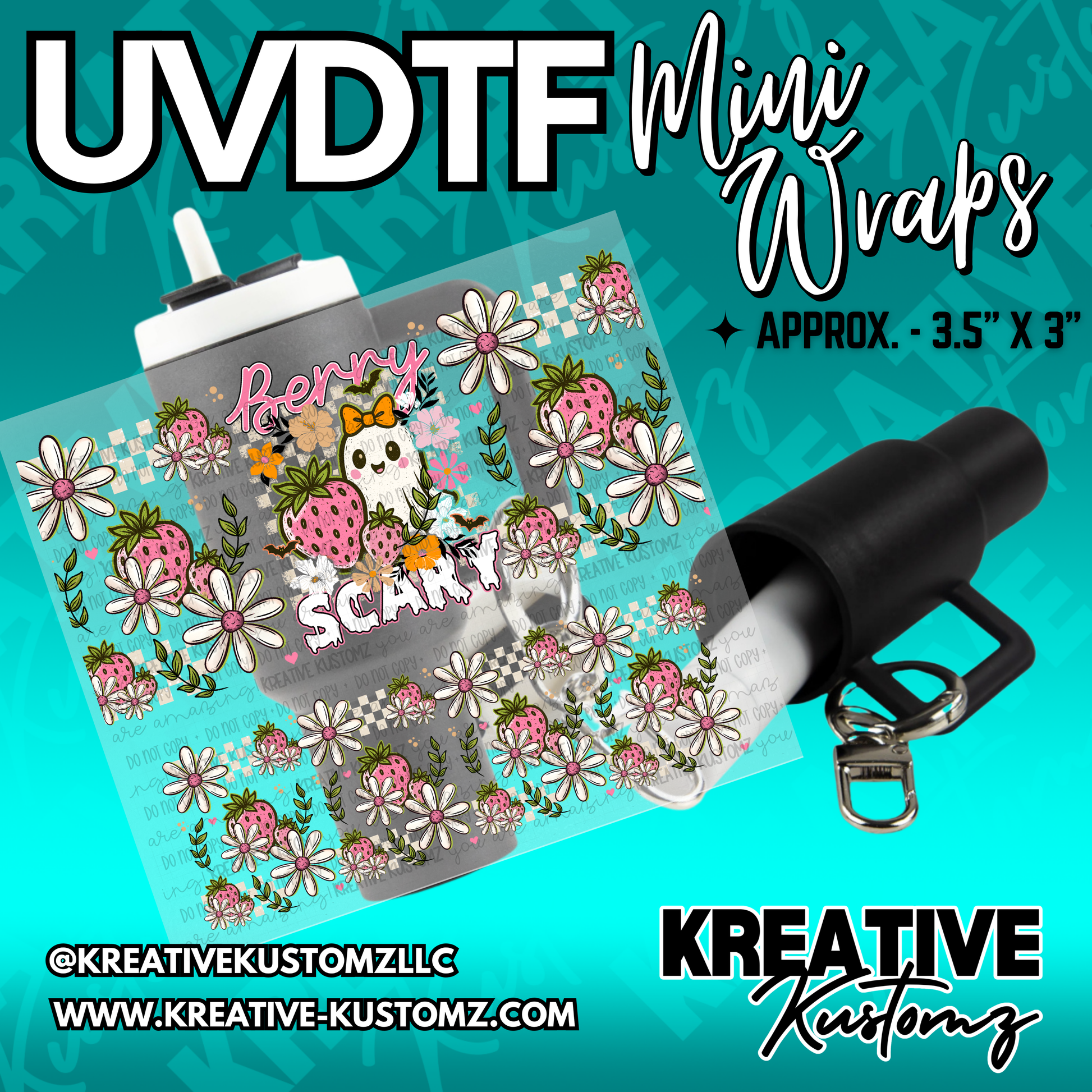 | UVDTF Mini Cup Keychain Wrap Decal