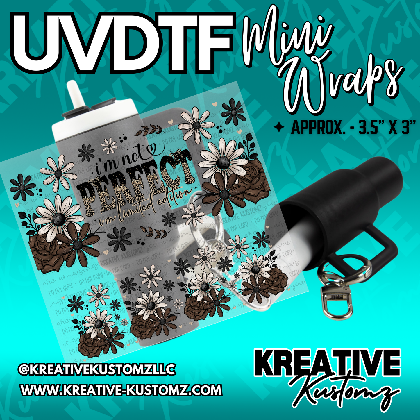 | UVDTF Mini Cup Keychain Wrap Decal