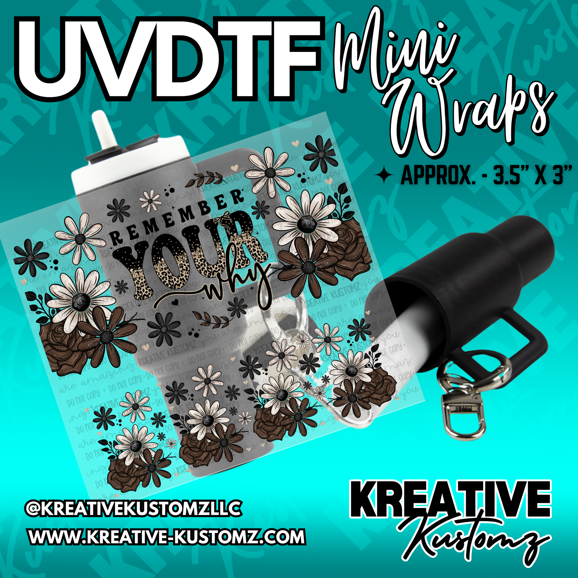 | UVDTF Mini Cup Keychain Wrap Decal