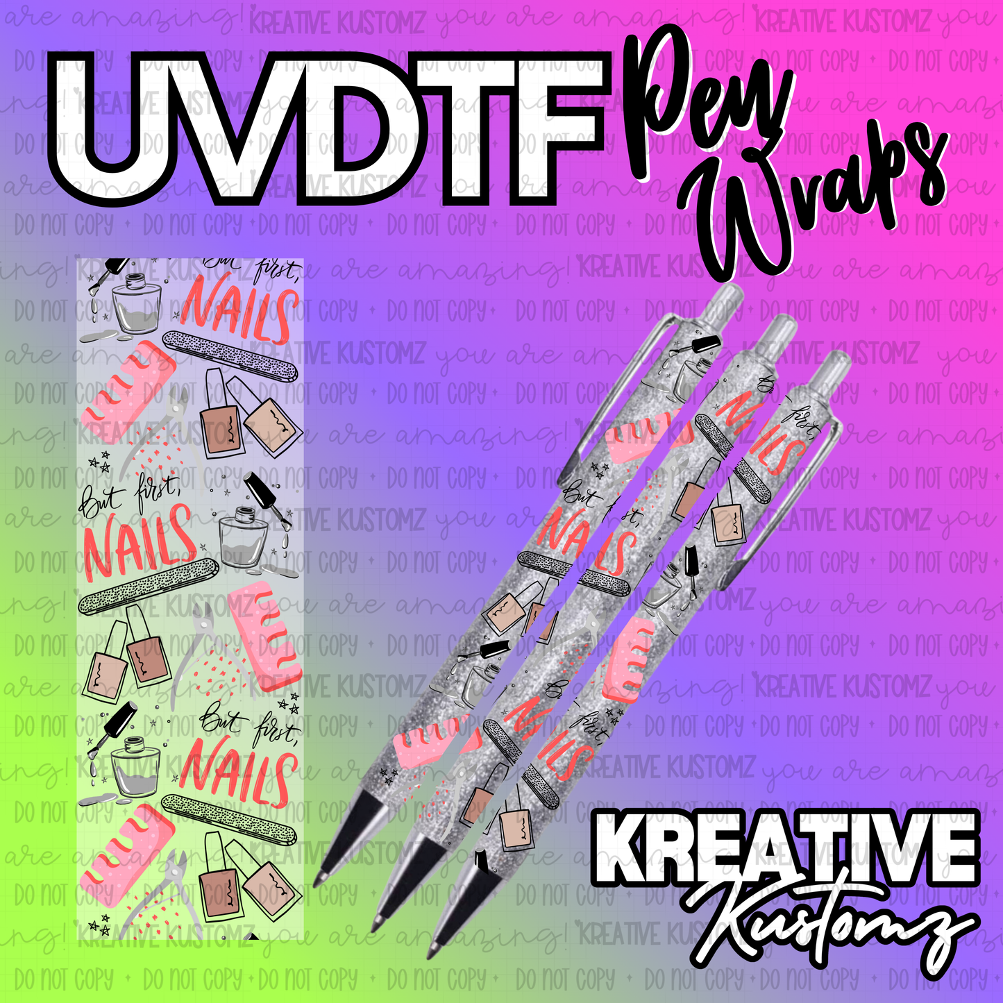| UV DTF Pen Wrap Decal