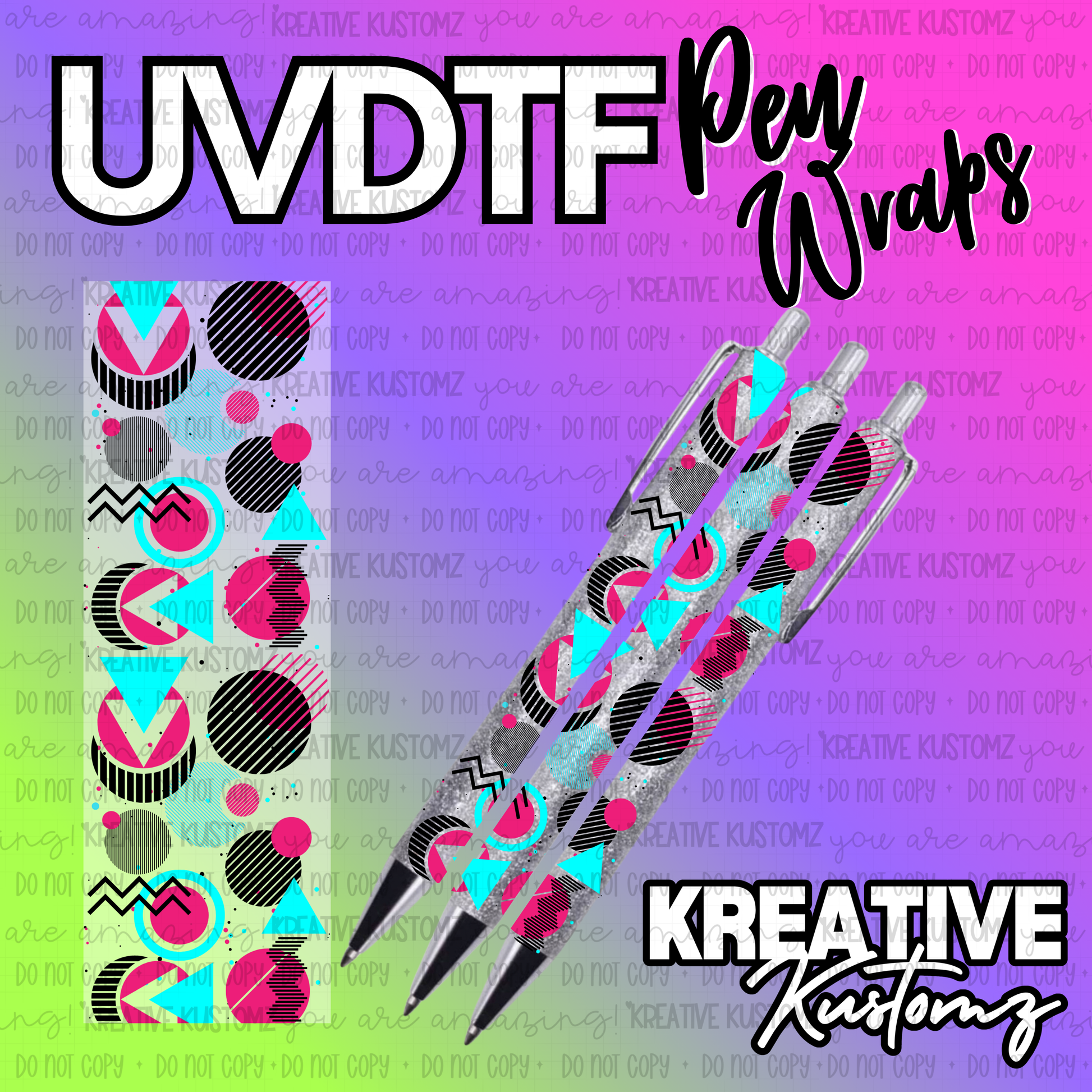 | UV DTF Pen Wrap Decal