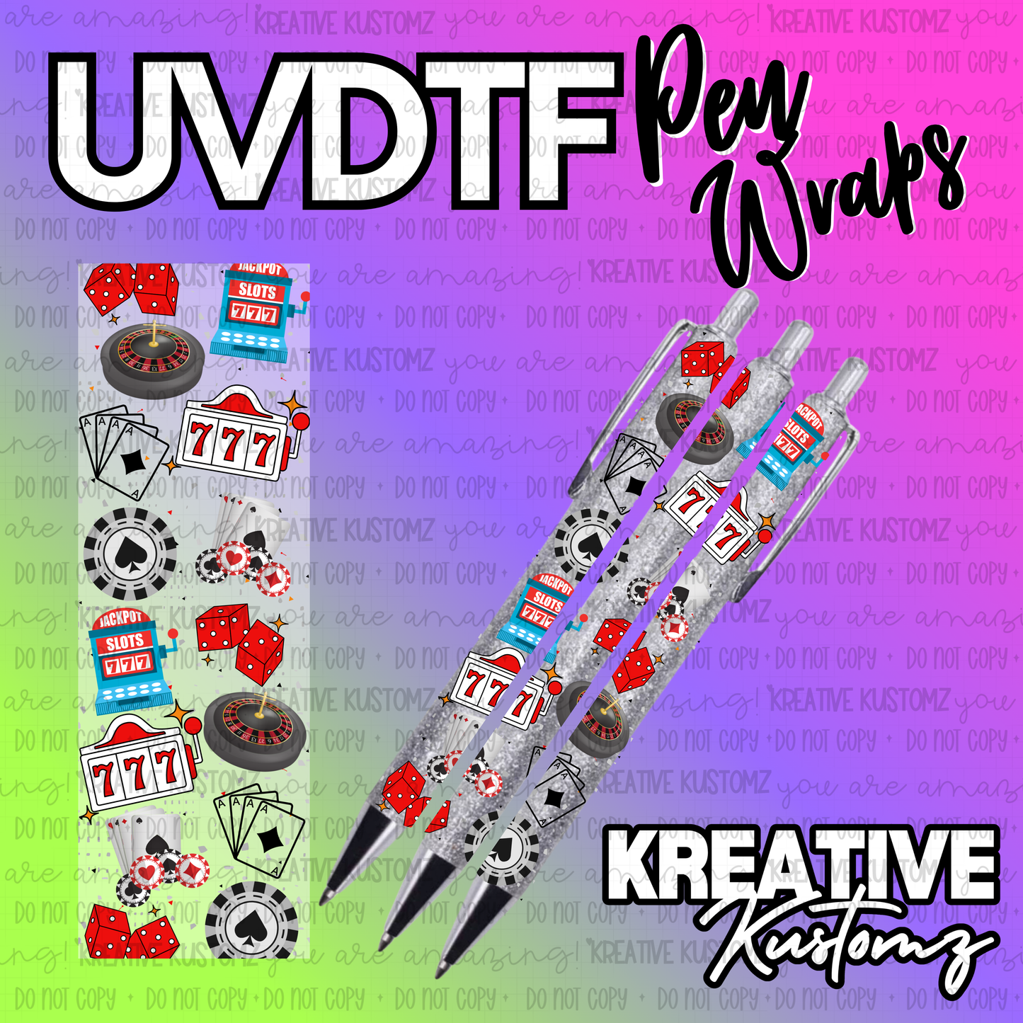 | UV DTF Pen Wrap Decal