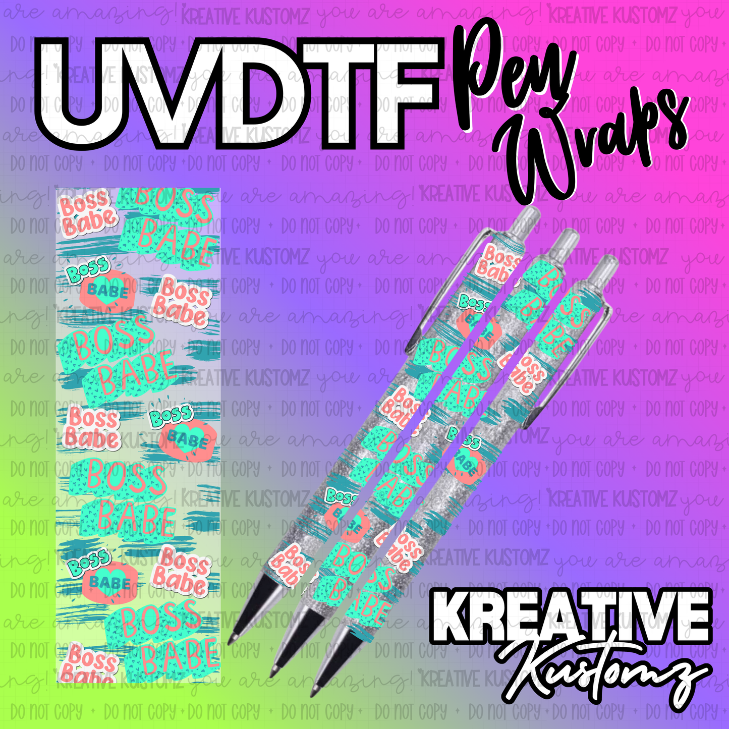 | UV DTF Pen Wrap Decal