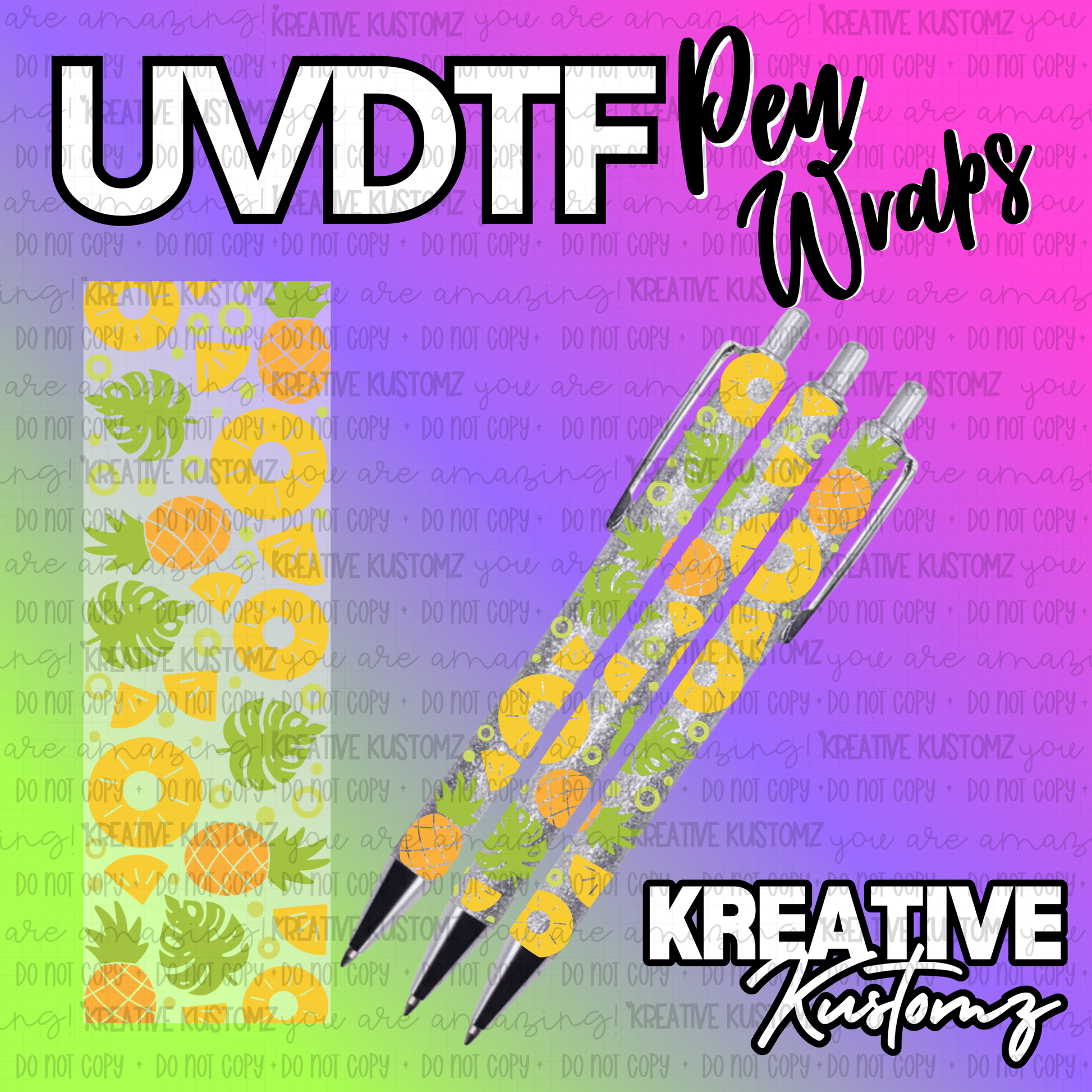 | UV DTF Pen Wrap Decal