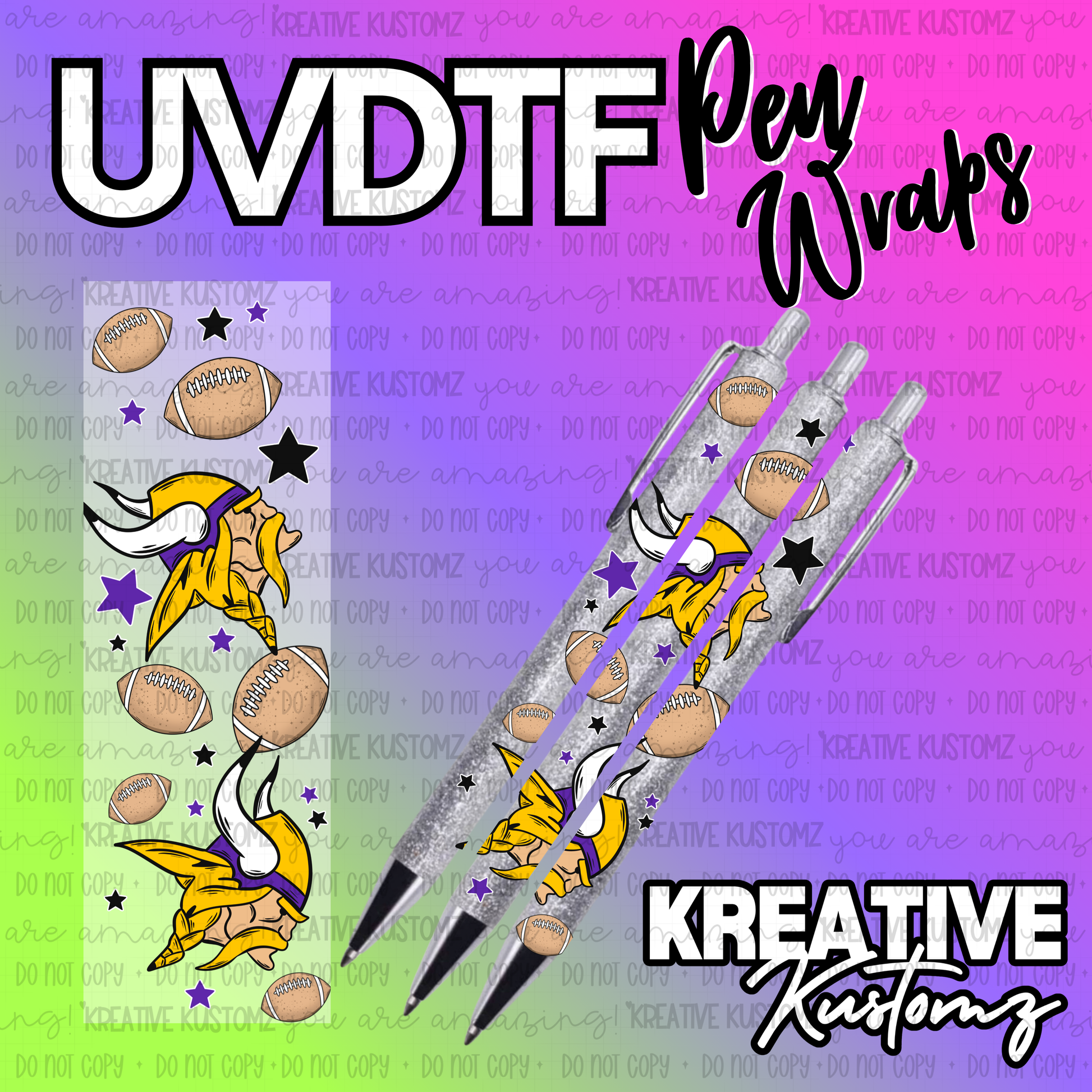 | UV DTF Pen Wrap Decal