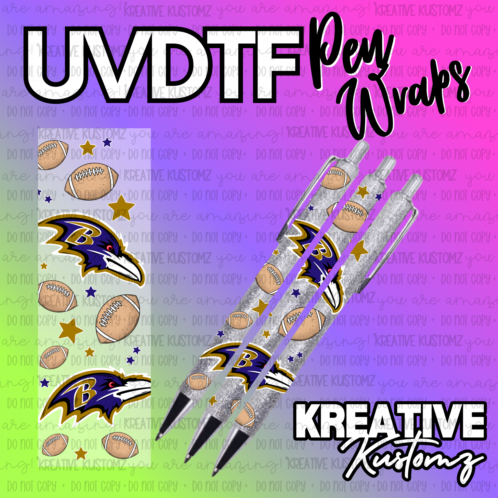| UV DTF Pen Wrap Decal