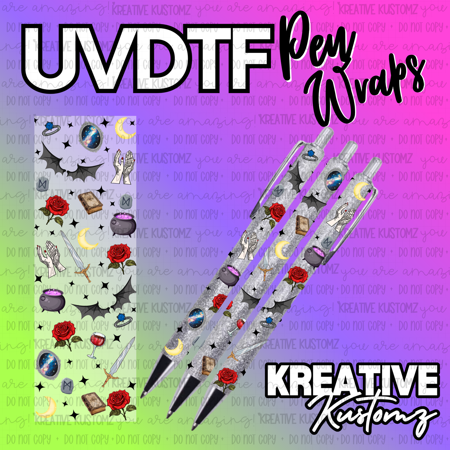 | UV DTF Pen Wrap Decal