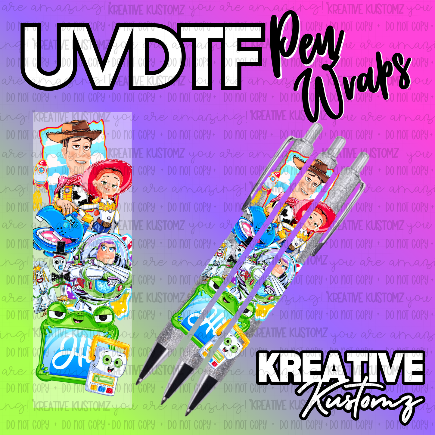 | UV DTF Pen Wrap Decal