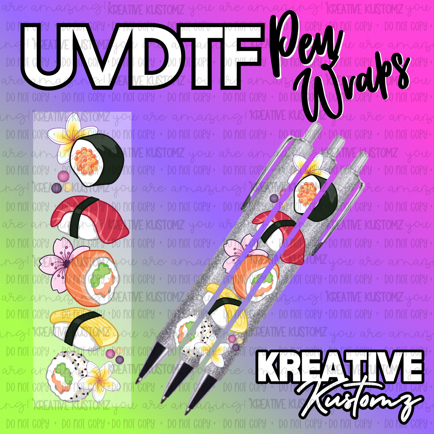 | UV DTF Pen Wrap Decal