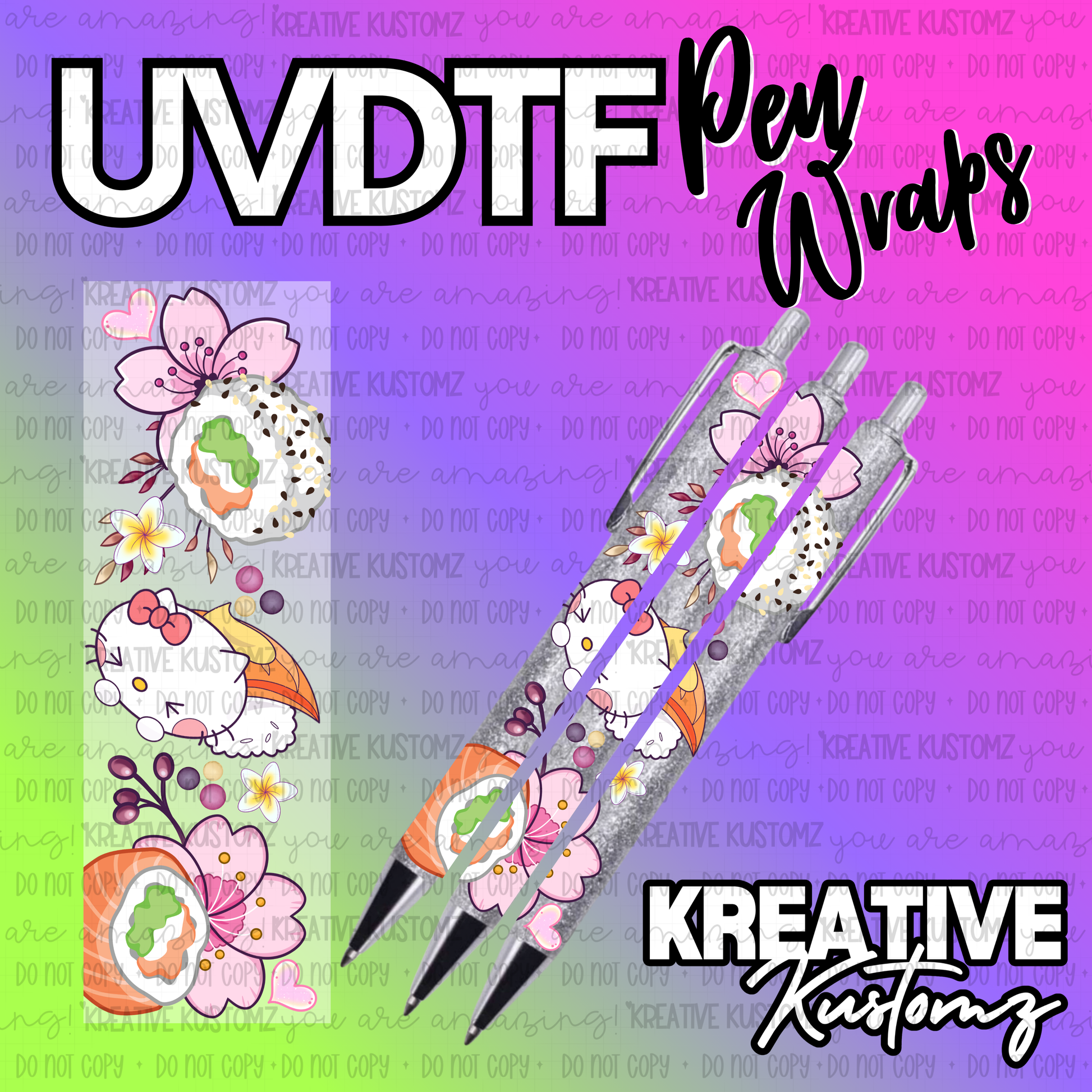 | UV DTF Pen Wrap Decal