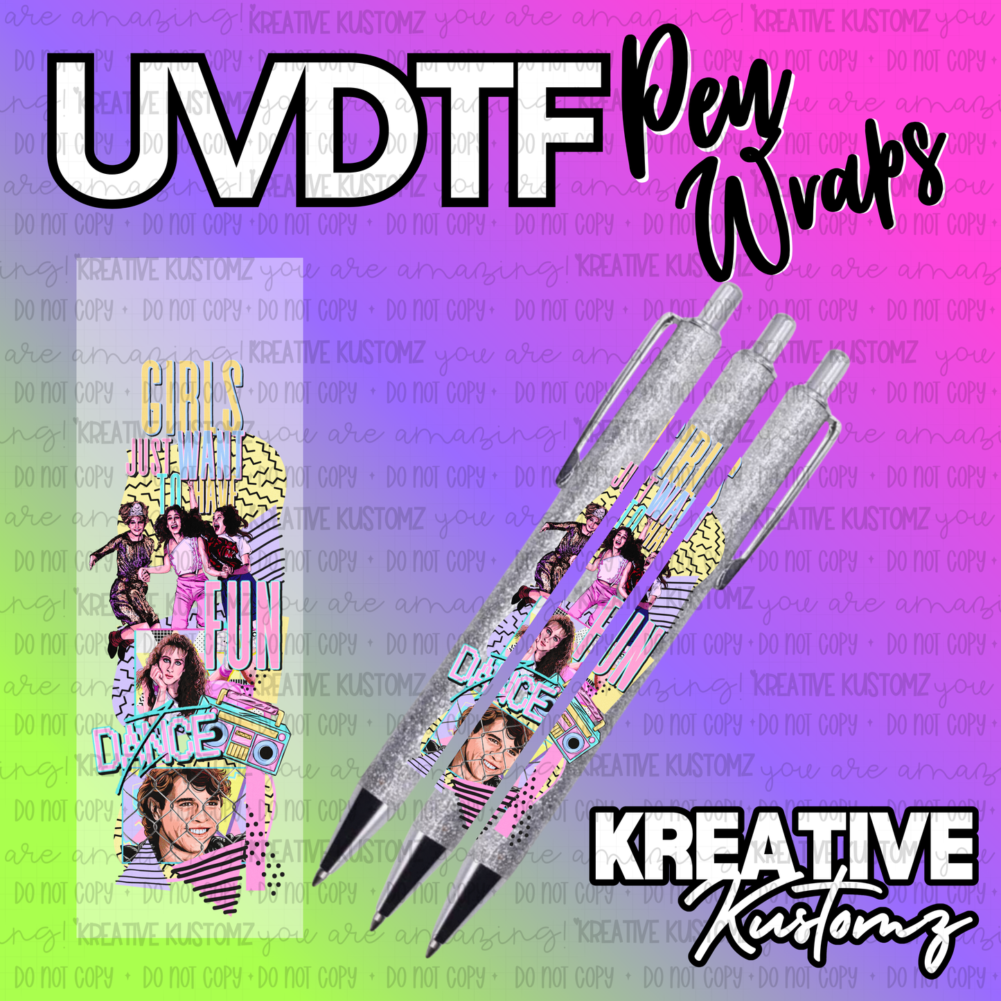 | UV DTF Pen Wrap Decal