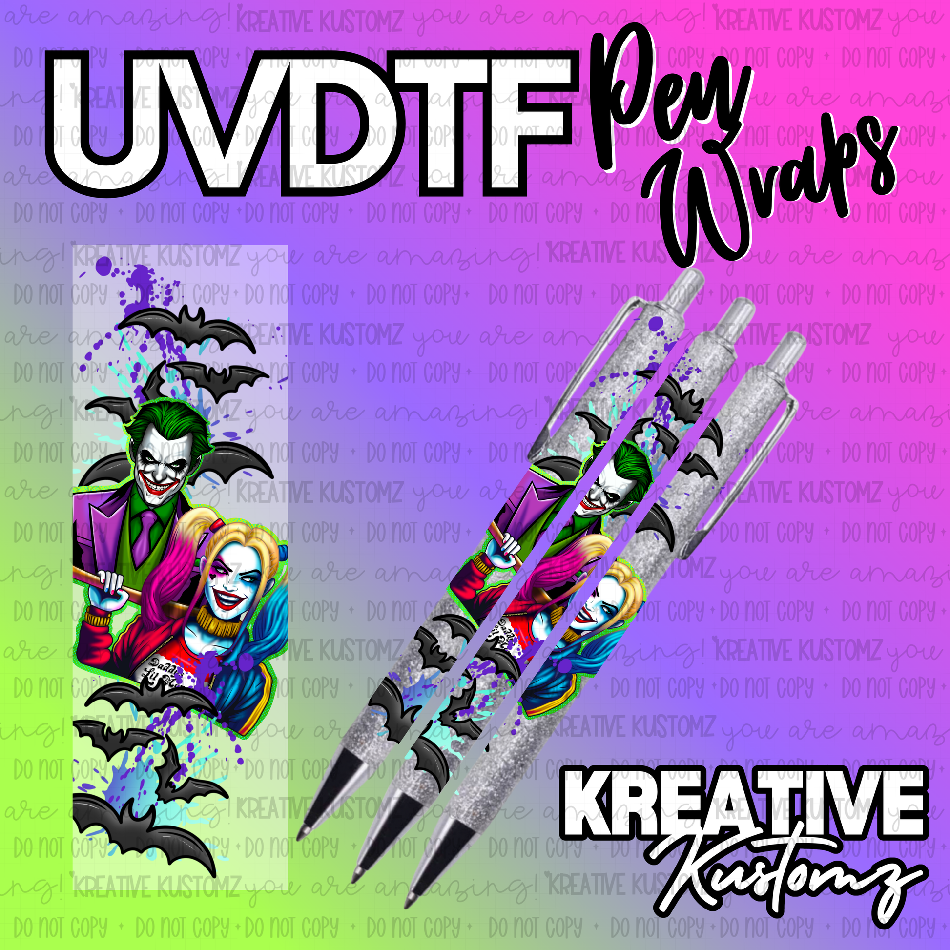 | UV DTF Pen Wrap Decal