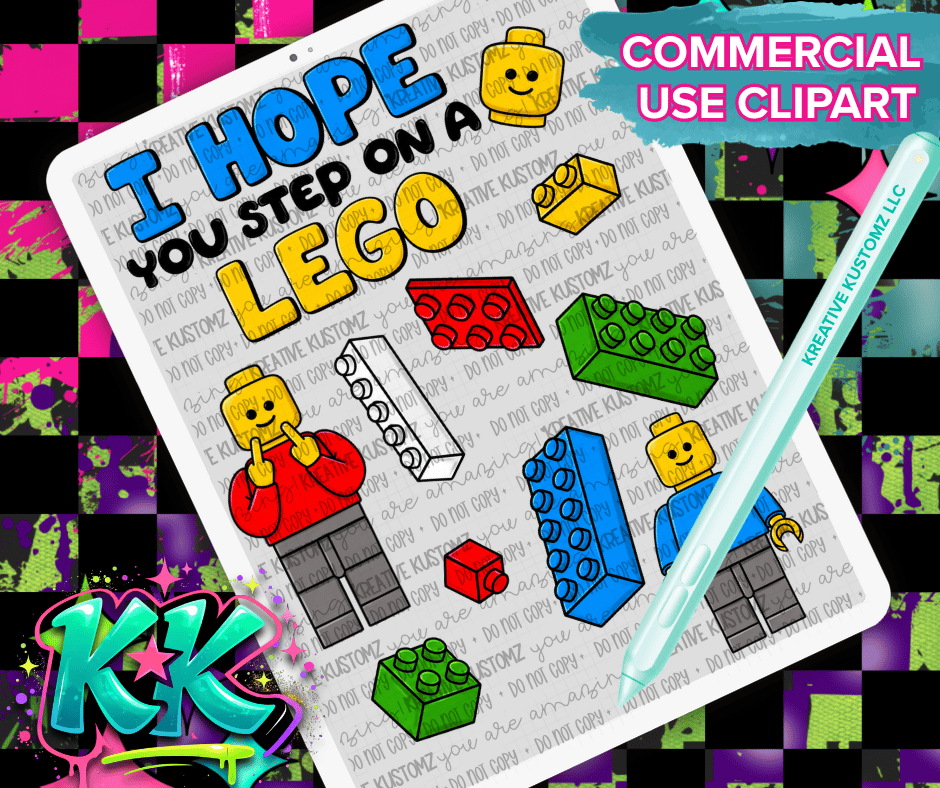 Brick Toy Clipart Drive - Digital Download