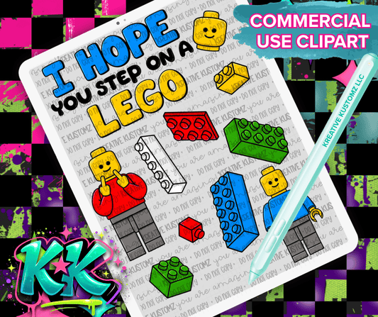 Brick Toy Clipart Drive - Digital Download