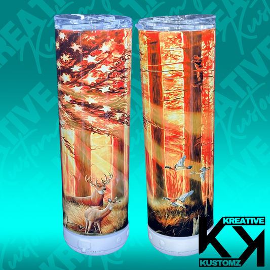 Sunset Hunting - 20oz Speaker Tumbler