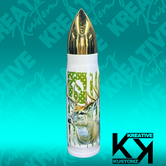 Green Buck Flag - 17oz Bullet Tumbler