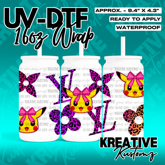 RTS | UV DTF Cup Wrap for 16oz Libbey Glass