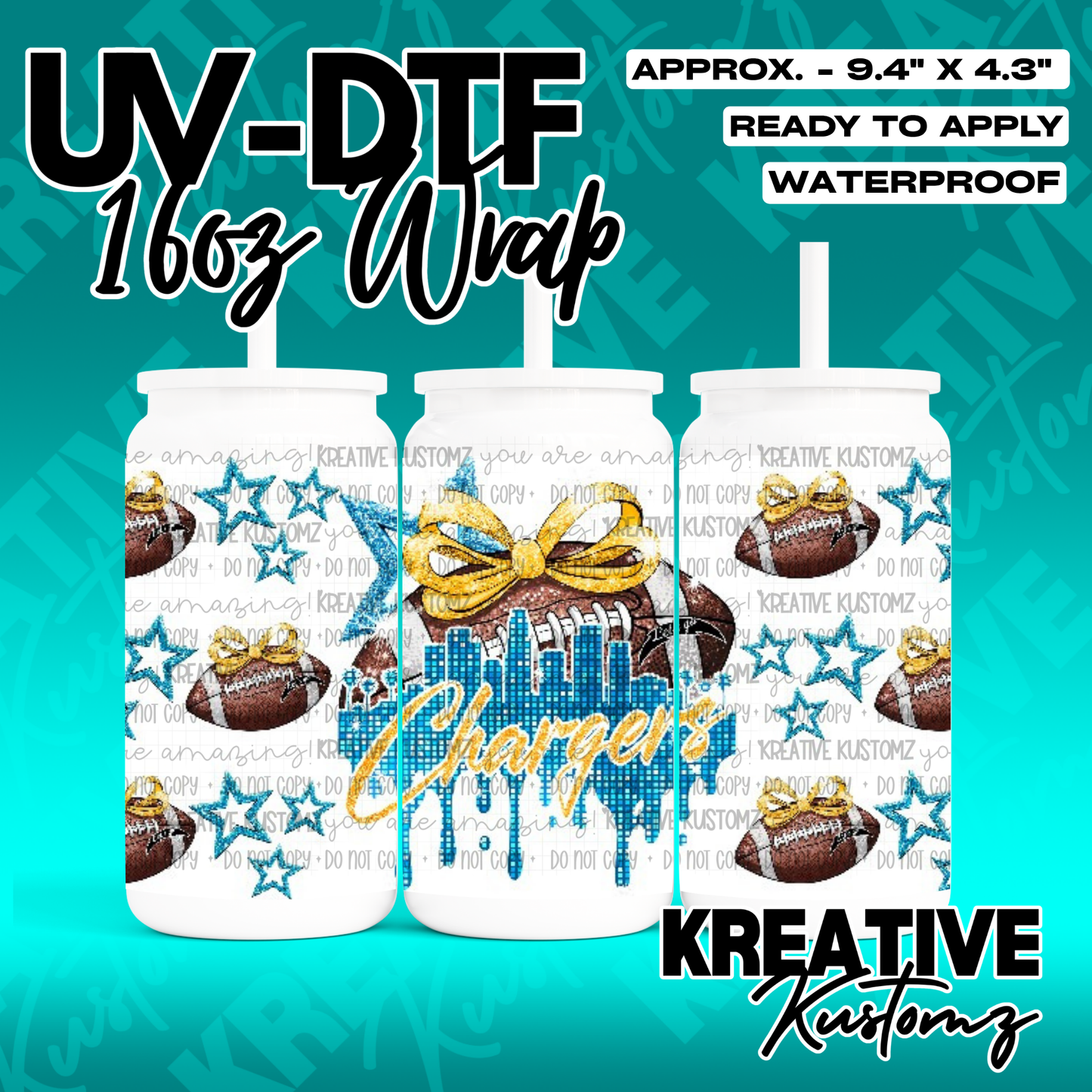 RTS | UV DTF Cup Wrap for 16oz Libbey Glass