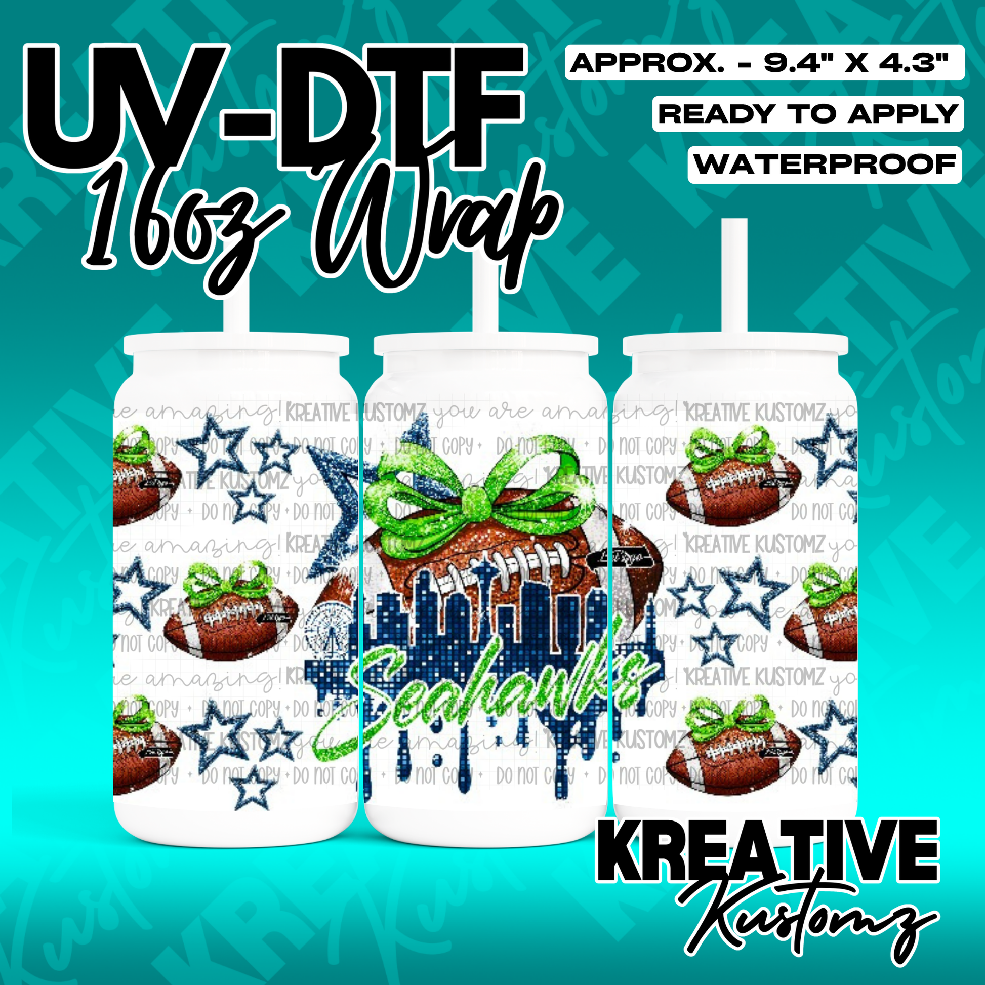 RTS | UV DTF Cup Wrap for 16oz Libbey Glass