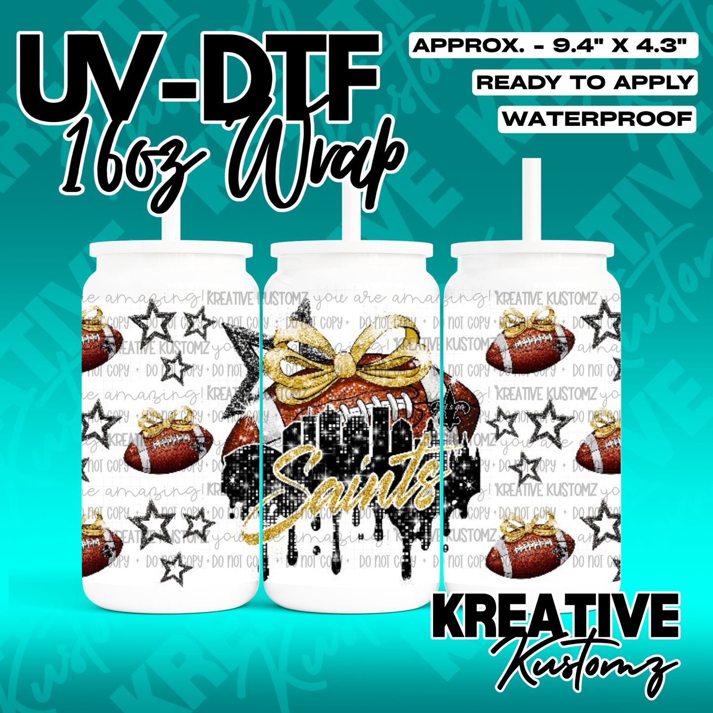 RTS | UV DTF Cup Wrap for 16oz Libbey Glass