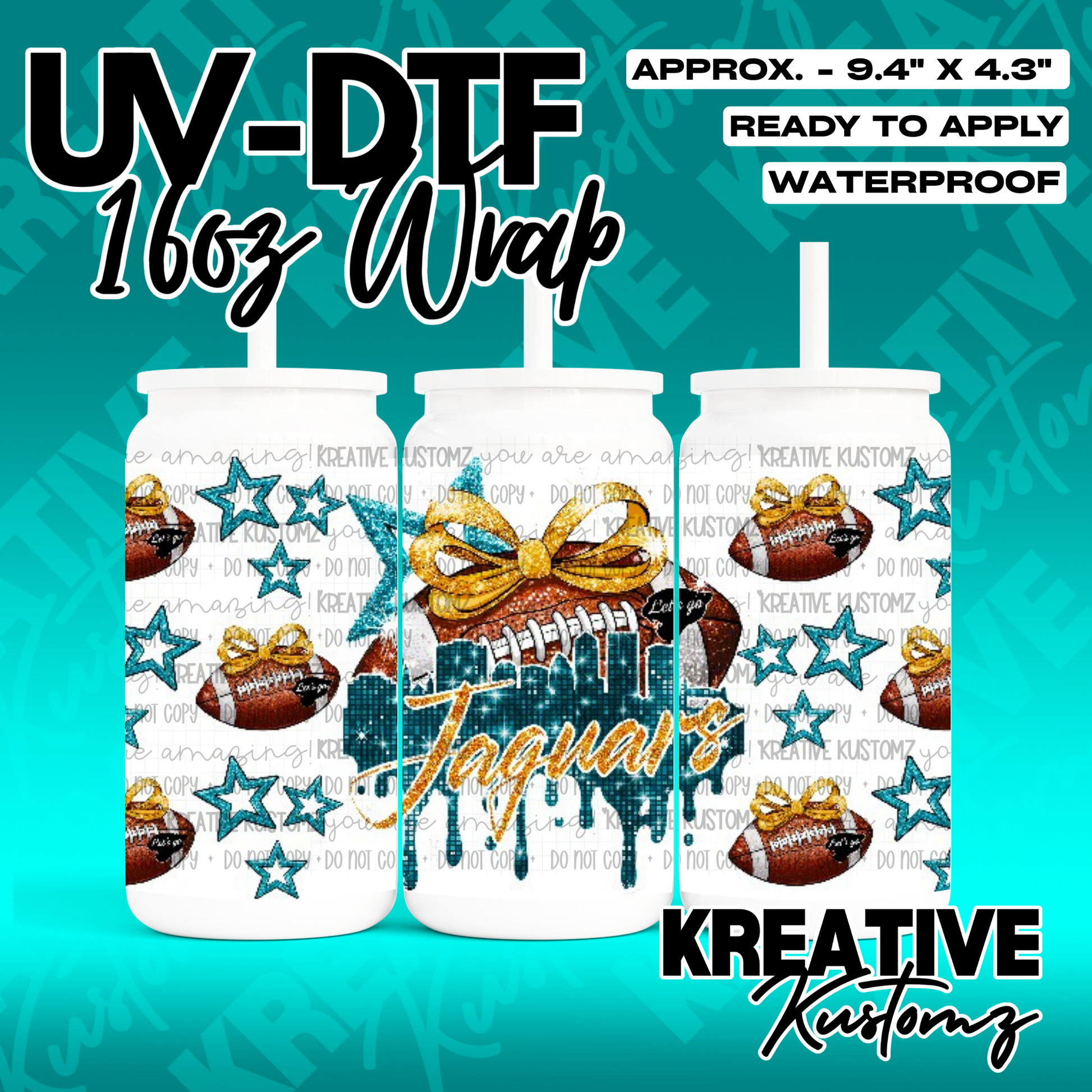 RTS | UV DTF Cup Wrap for 16oz Libbey Glass