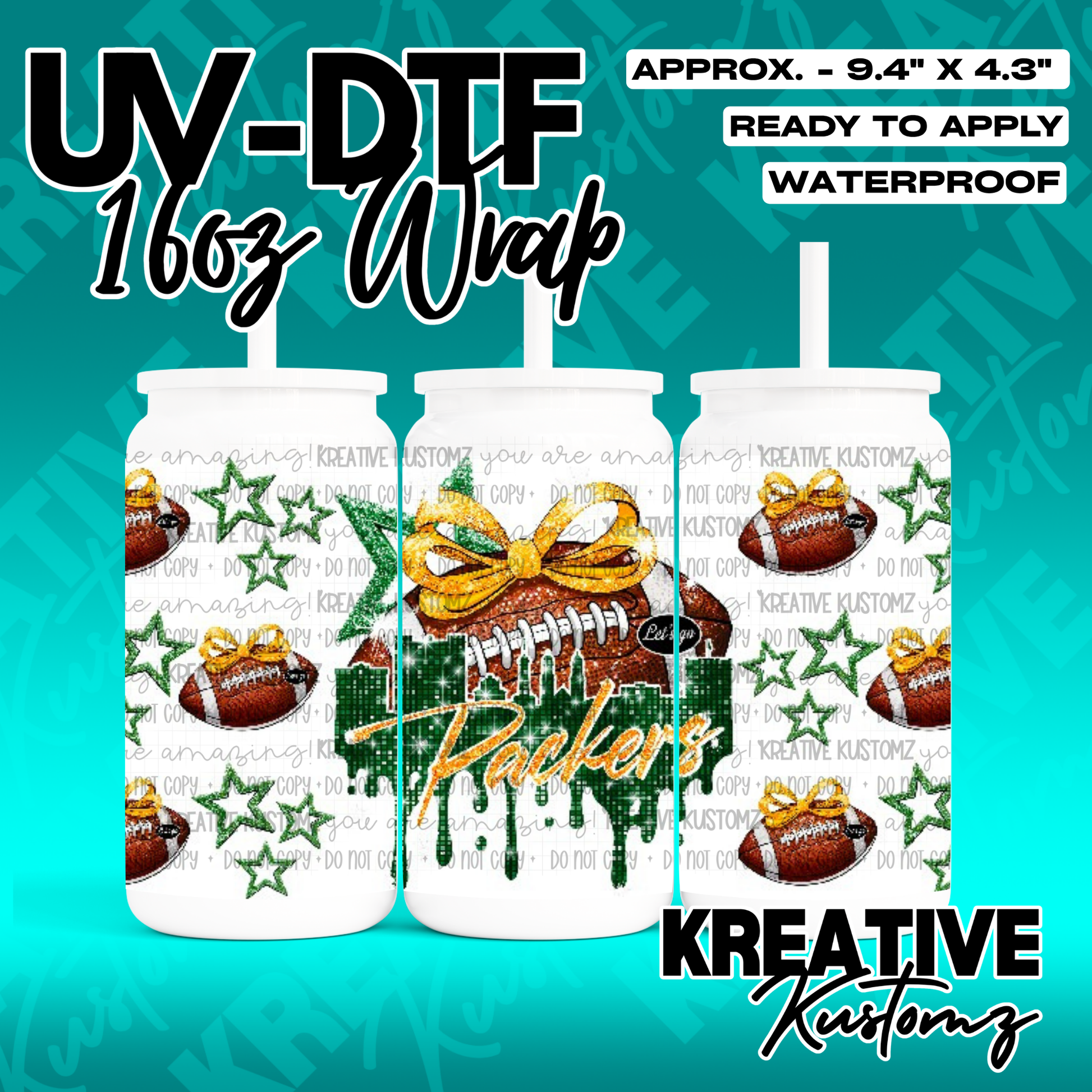 RTS | UV DTF Cup Wrap for 16oz Libbey Glass