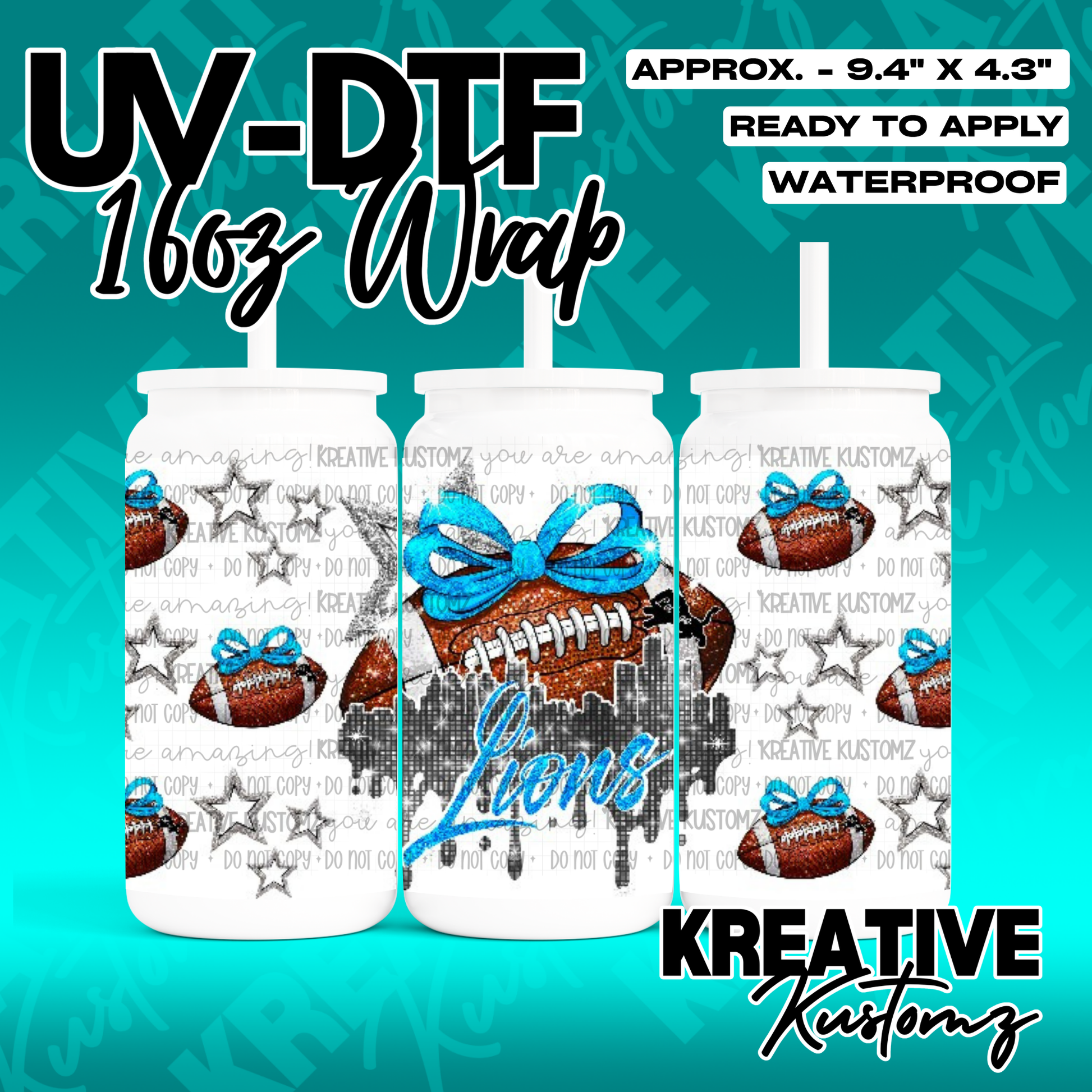 RTS | UV DTF Cup Wrap for 16oz Libbey Glass