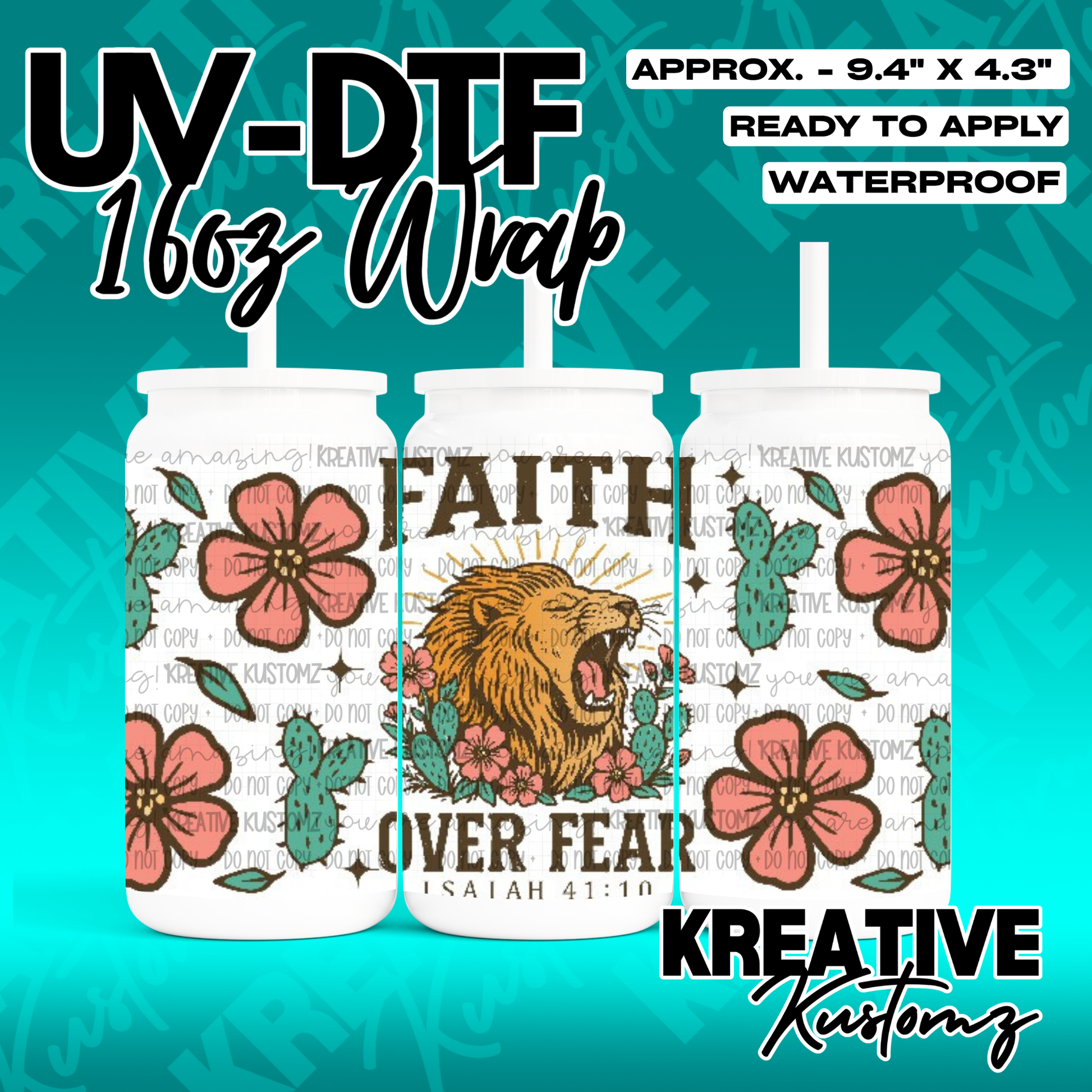 RTS | UV DTF Cup Wrap for 16oz Libbey Glass