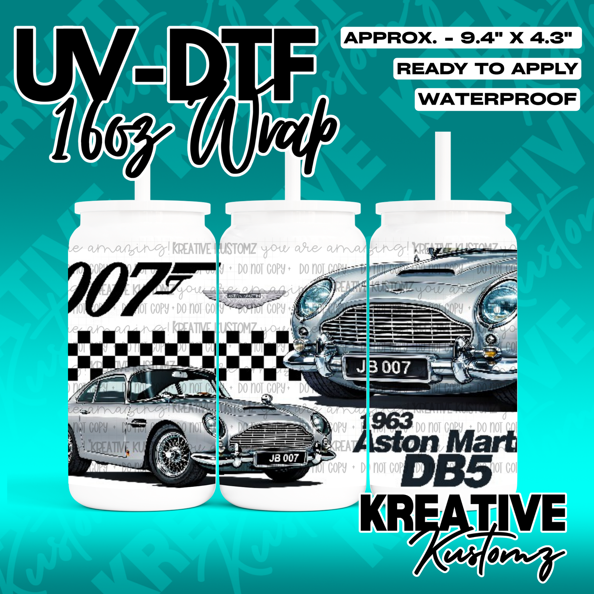 RTS | UV DTF Cup Wrap for 16oz Libbey Glass