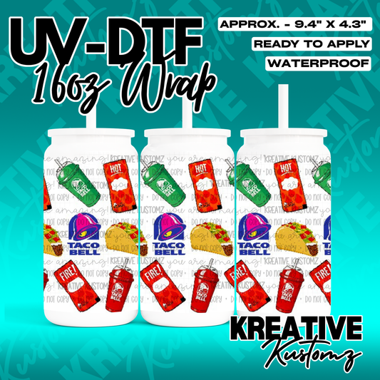 RTS | UV DTF Cup Wrap for 16oz Libbey Glass