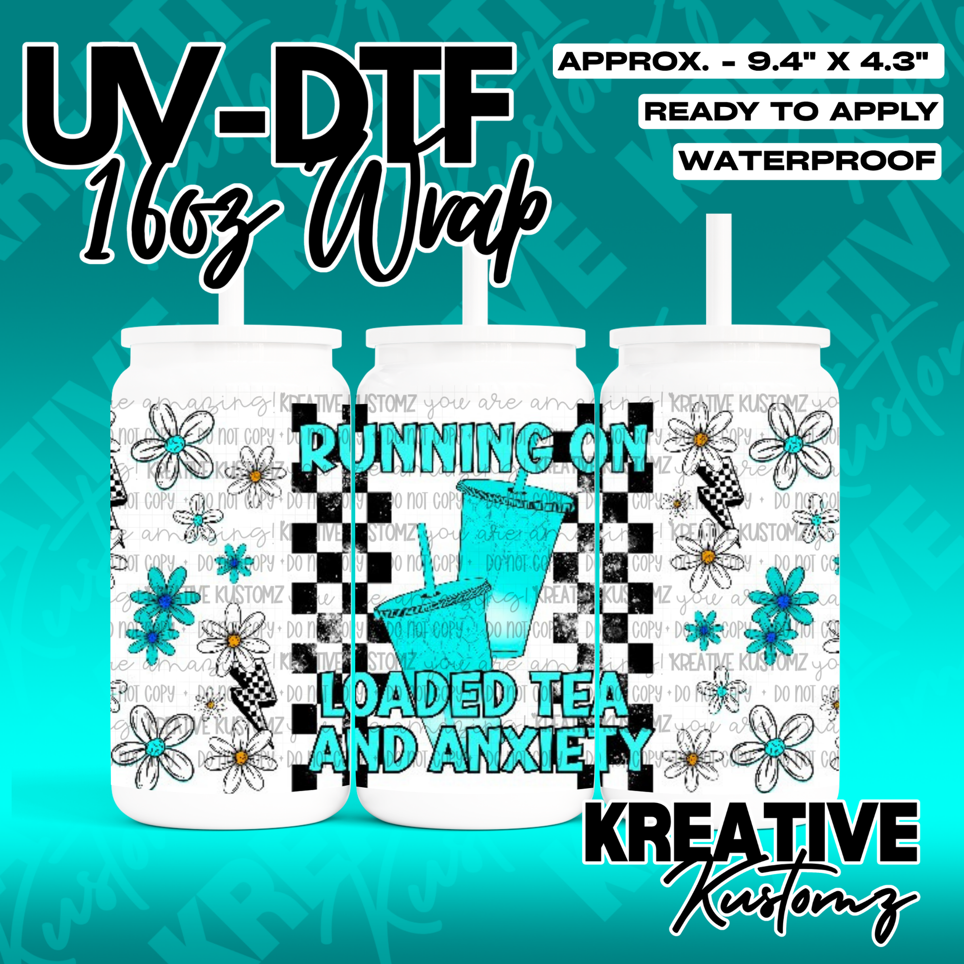 RTS | UV DTF Cup Wrap for 16oz Libbey Glass