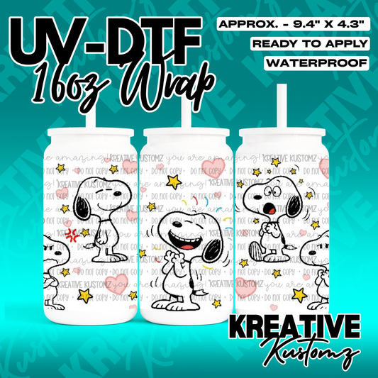 RTS | UV DTF Cup Wrap for 16oz Libbey Glass