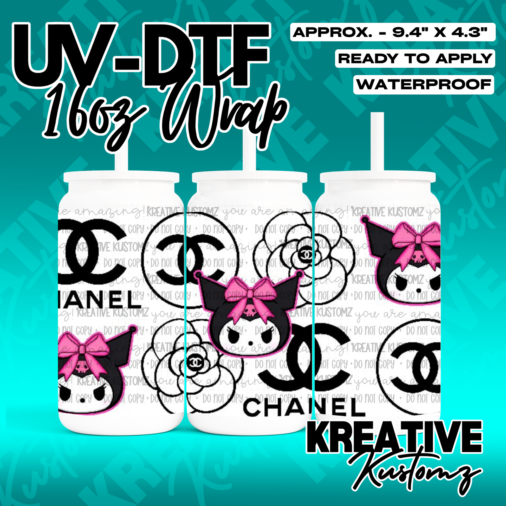 RTS | UV DTF Cup Wrap for 16oz Libbey Glass