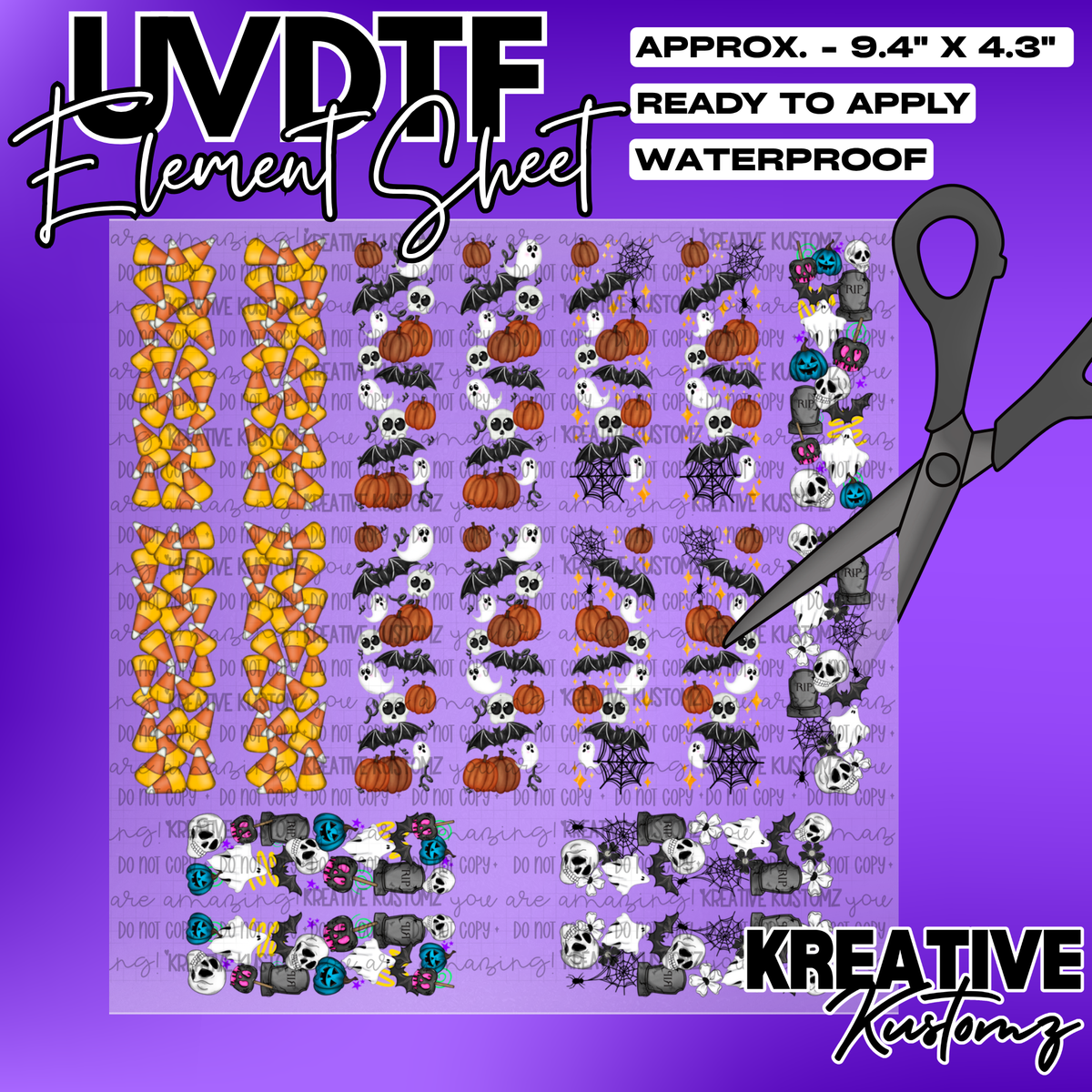 | UVDTF 10"x10" Element Sheet
