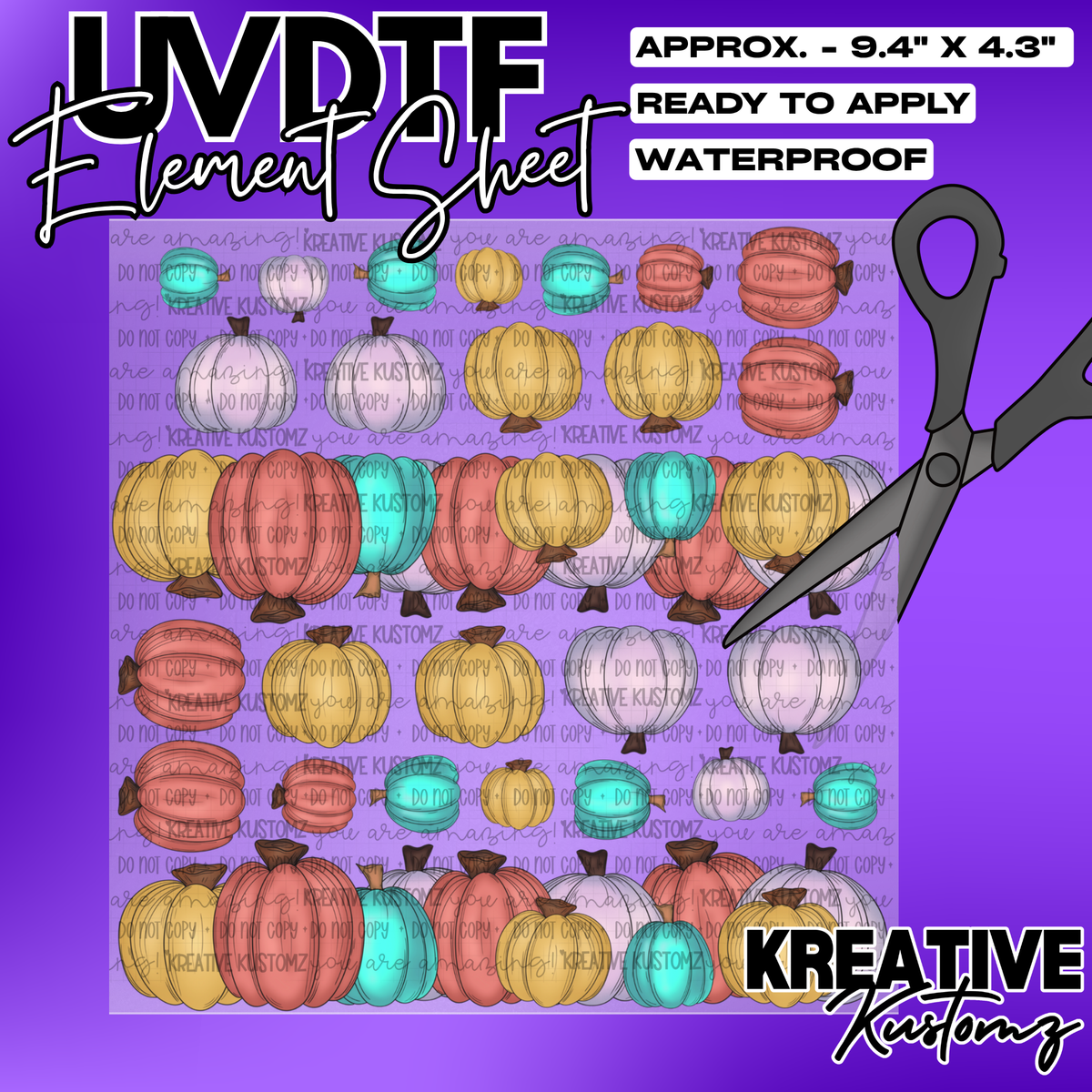 | UVDTF 10"x10" Element Sheet
