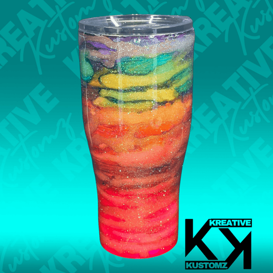 Alcohol Ink Glitter - 20oz Tumbler - Kreative Kustomz
