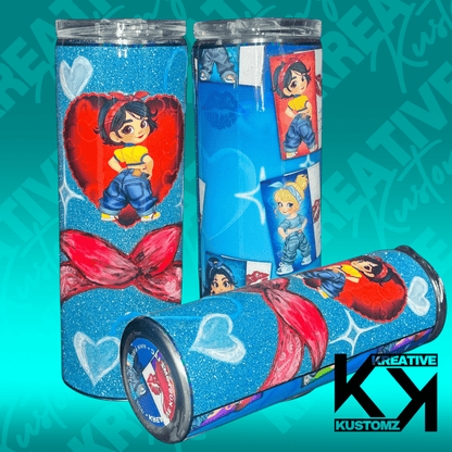 Belle Bandana Valentines Tumbler - 20oz - Kreative Kustomz