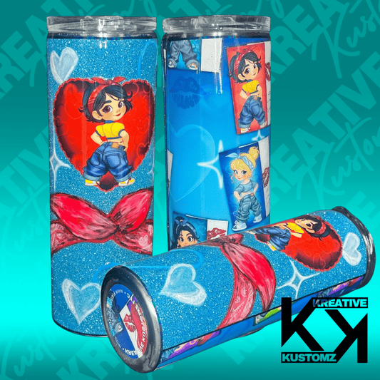 Belle Bandana Valentines Tumbler - 20oz - Kreative Kustomz