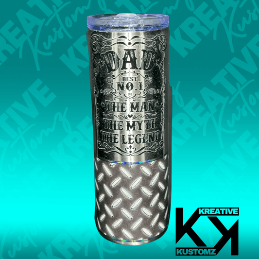 Best Dad Stainless Steel - 20oz - Kreative Kustomz