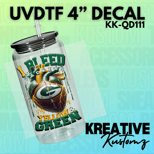 Bleed Green and Yellow Decal - Kreative Kustomz