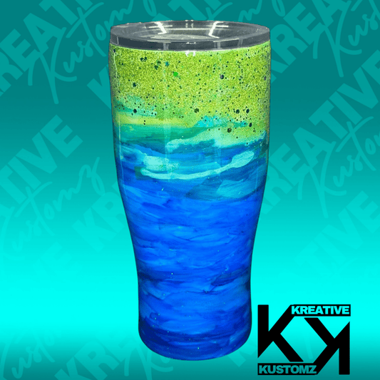Blue Green Galaxy - 20oz - Kreative Kustomz