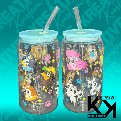 Bluey Popsicle Mashup Libbey - 16oz - Kreative Kustomz