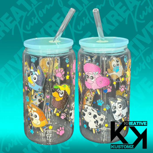 Bluey Popsicle Mashup Libbey - 16oz - Kreative Kustomz