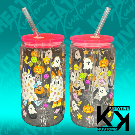 Bluey Trick Or Treat Libbey - 16oz - Kreative Kustomz